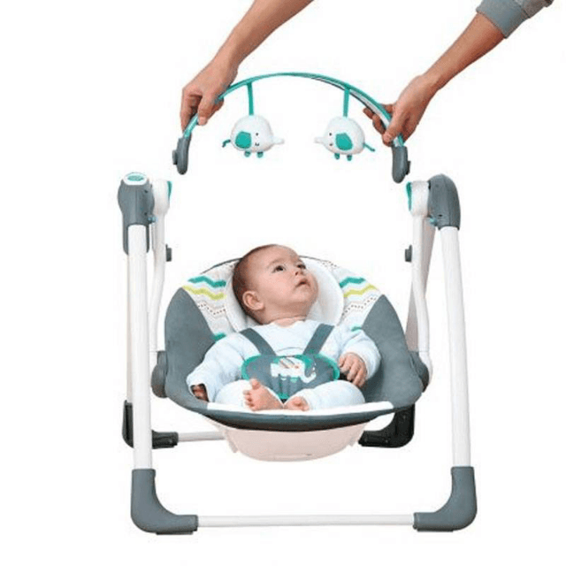 Mastela Deluxe Portable Baby Toddler Swing – Blue